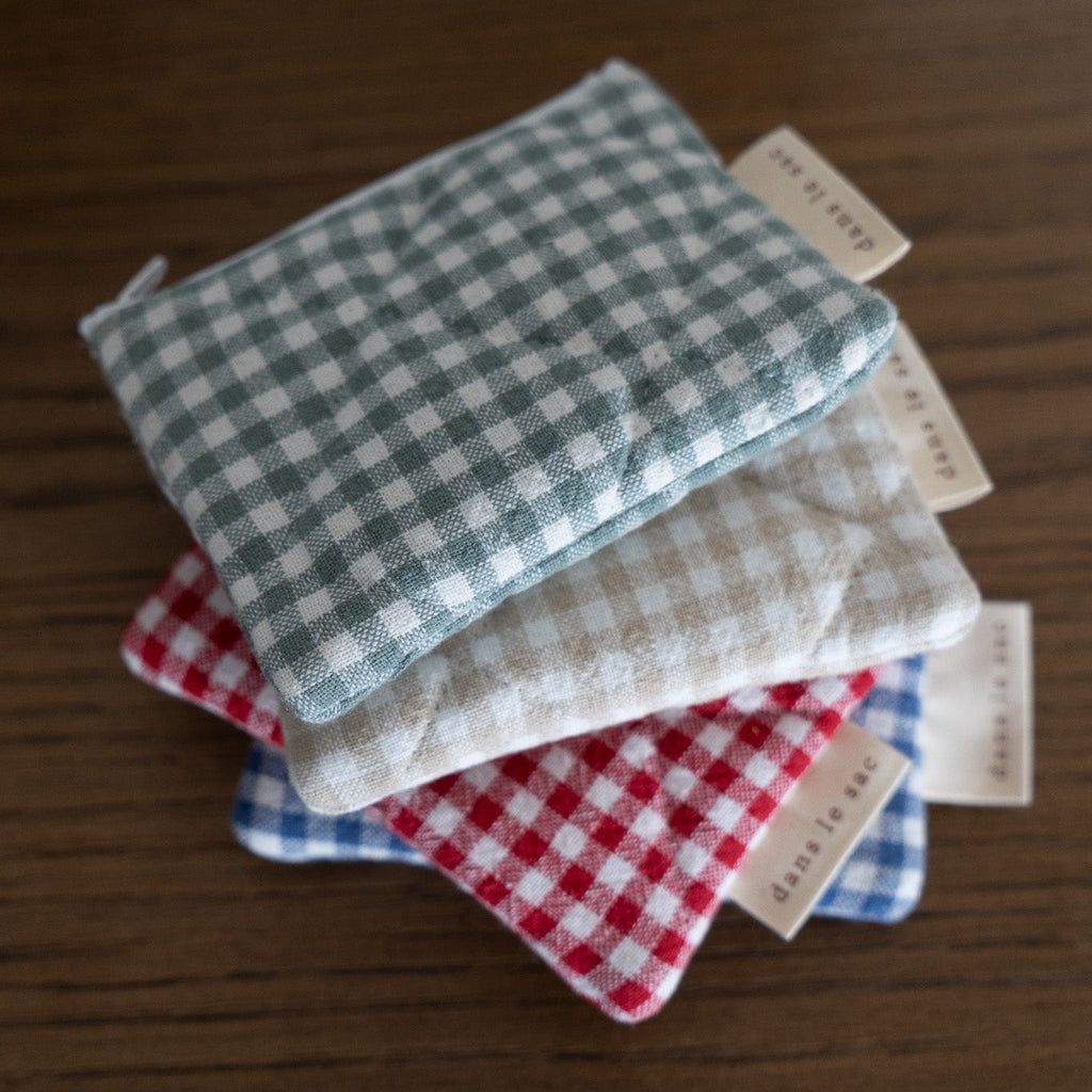 Porte-monnaie matelassé en coton