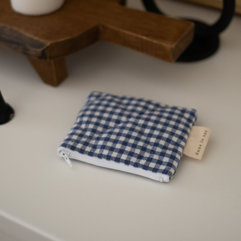 Porte-monnaie matelassé en coton