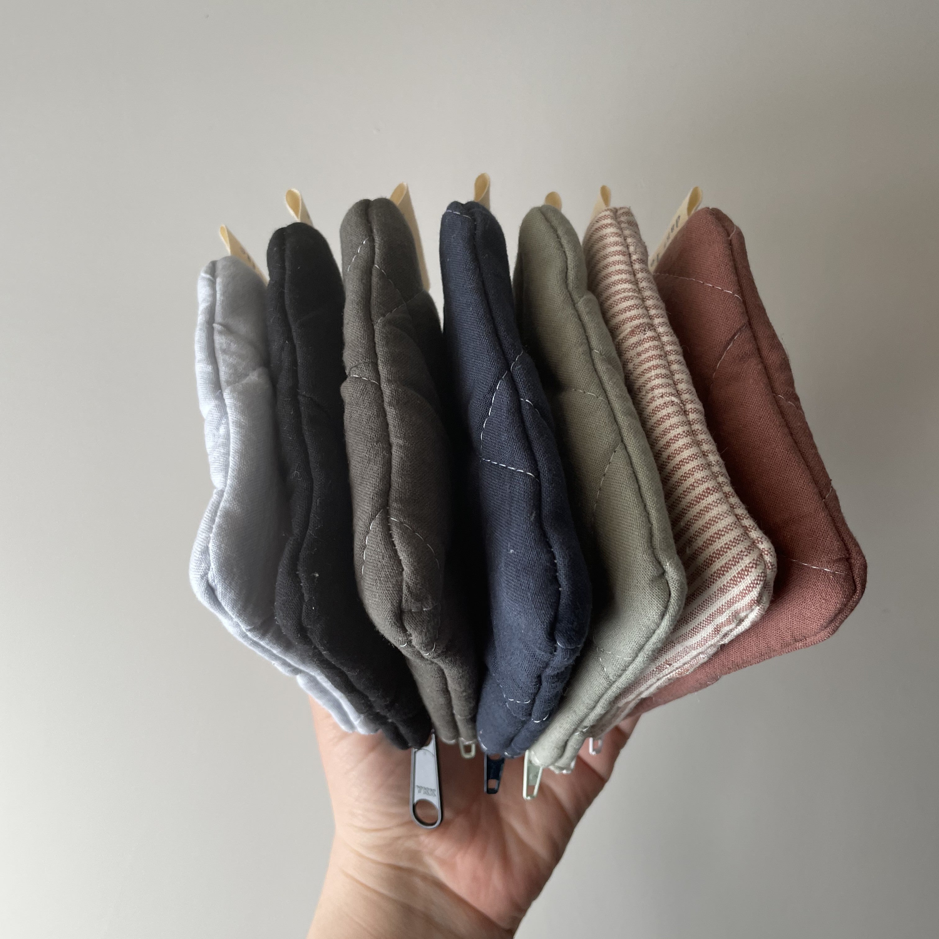 Porte-monnaie matelassé en coton