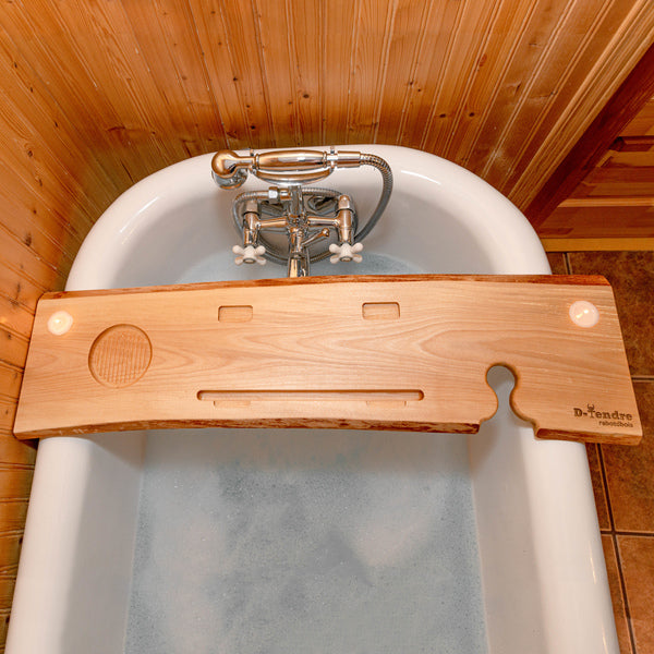 Pont de bain en bois