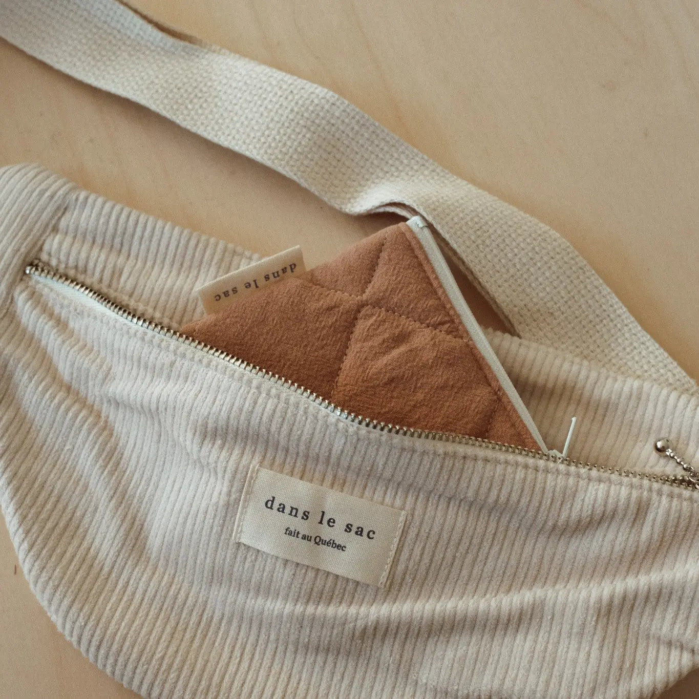 Porte-monnaie matelassé en coton