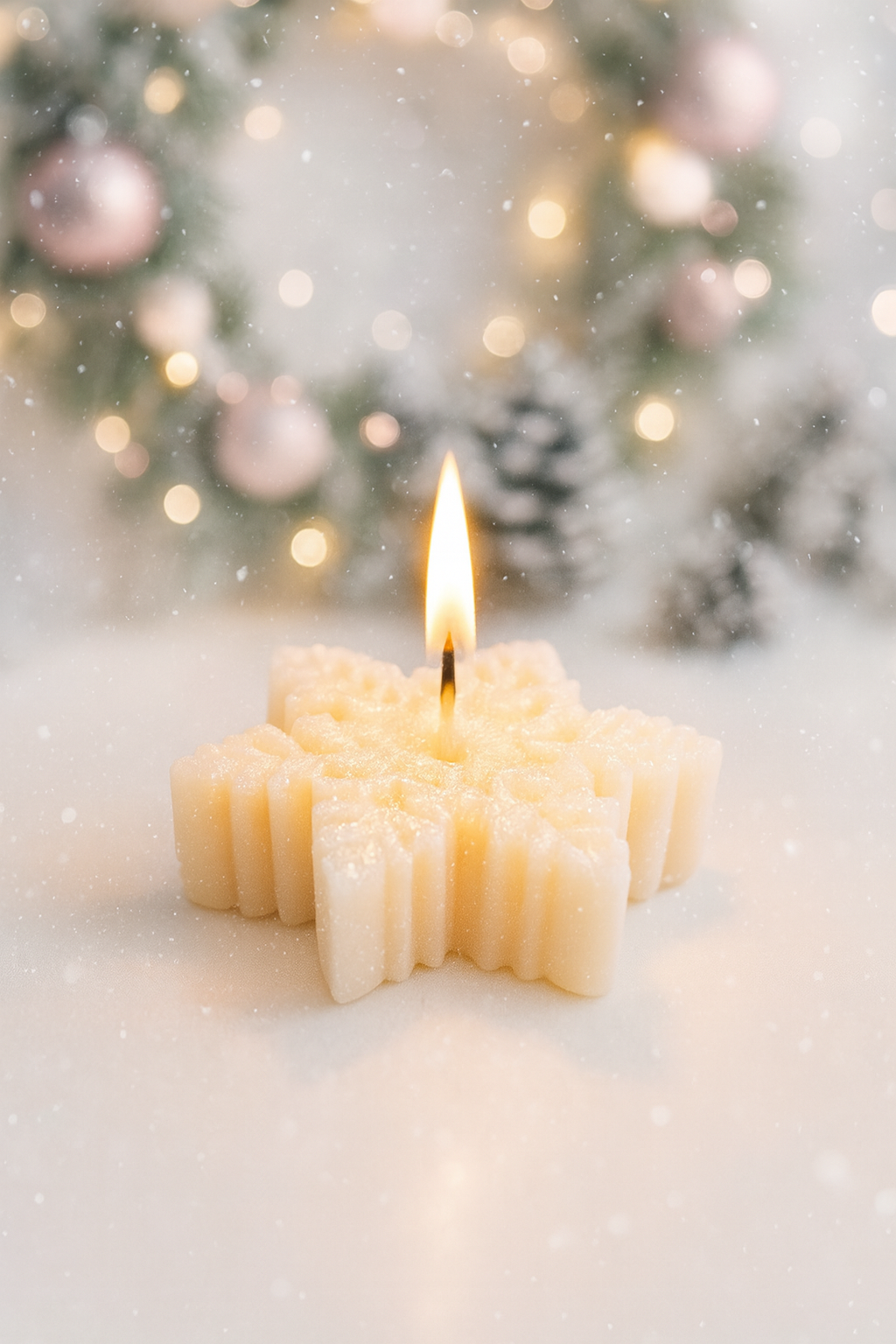 Bougie flocon de neige